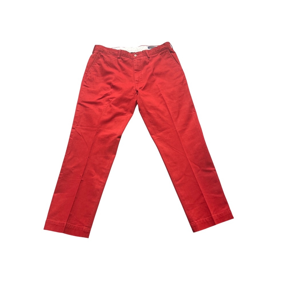 Polo Ralph Lauren Chino Pants Mens 38x30 Red Classic Fit Cotton
Twill Preppy